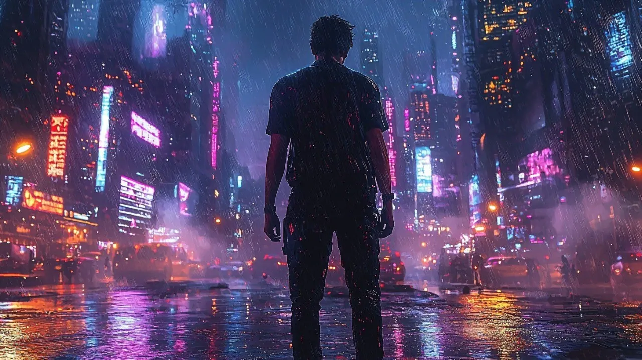 City 2075: Neon, rain, communication