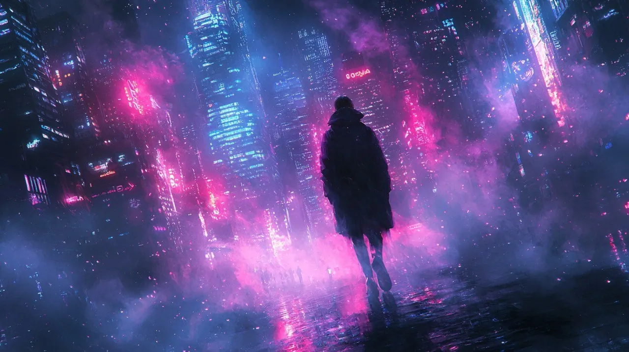 City 2075: Neon, rain, communication